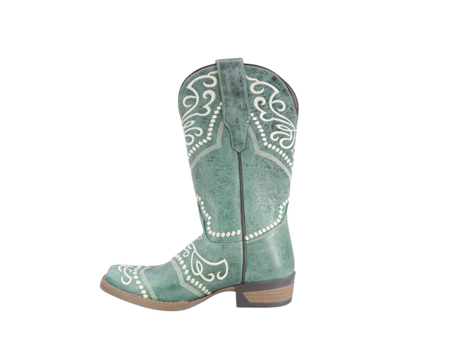Bota Vaquera de Piel Ranchera Mujer Barbas Artesanal Texaban