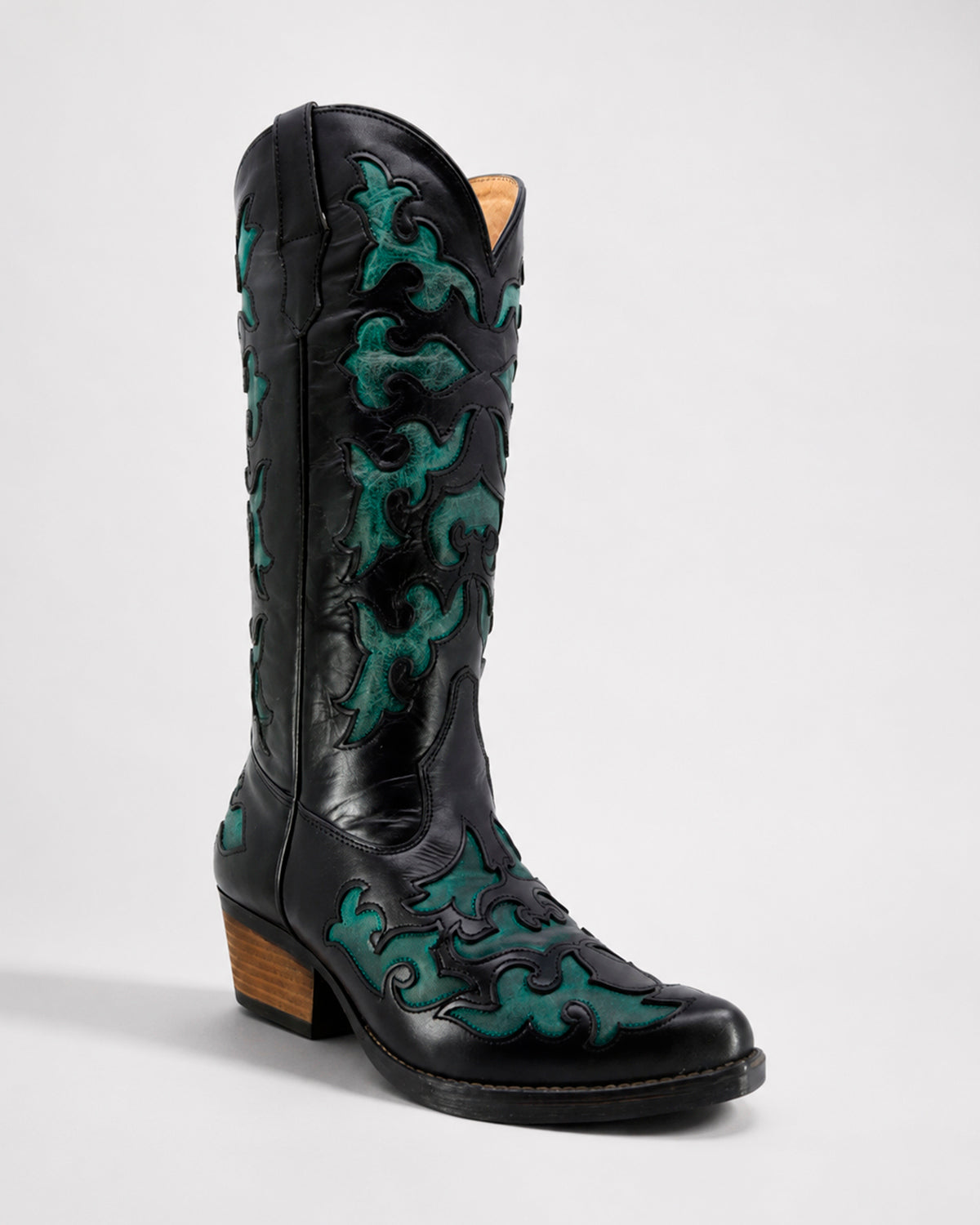 Bota Vaquera Piel 36199 Negro