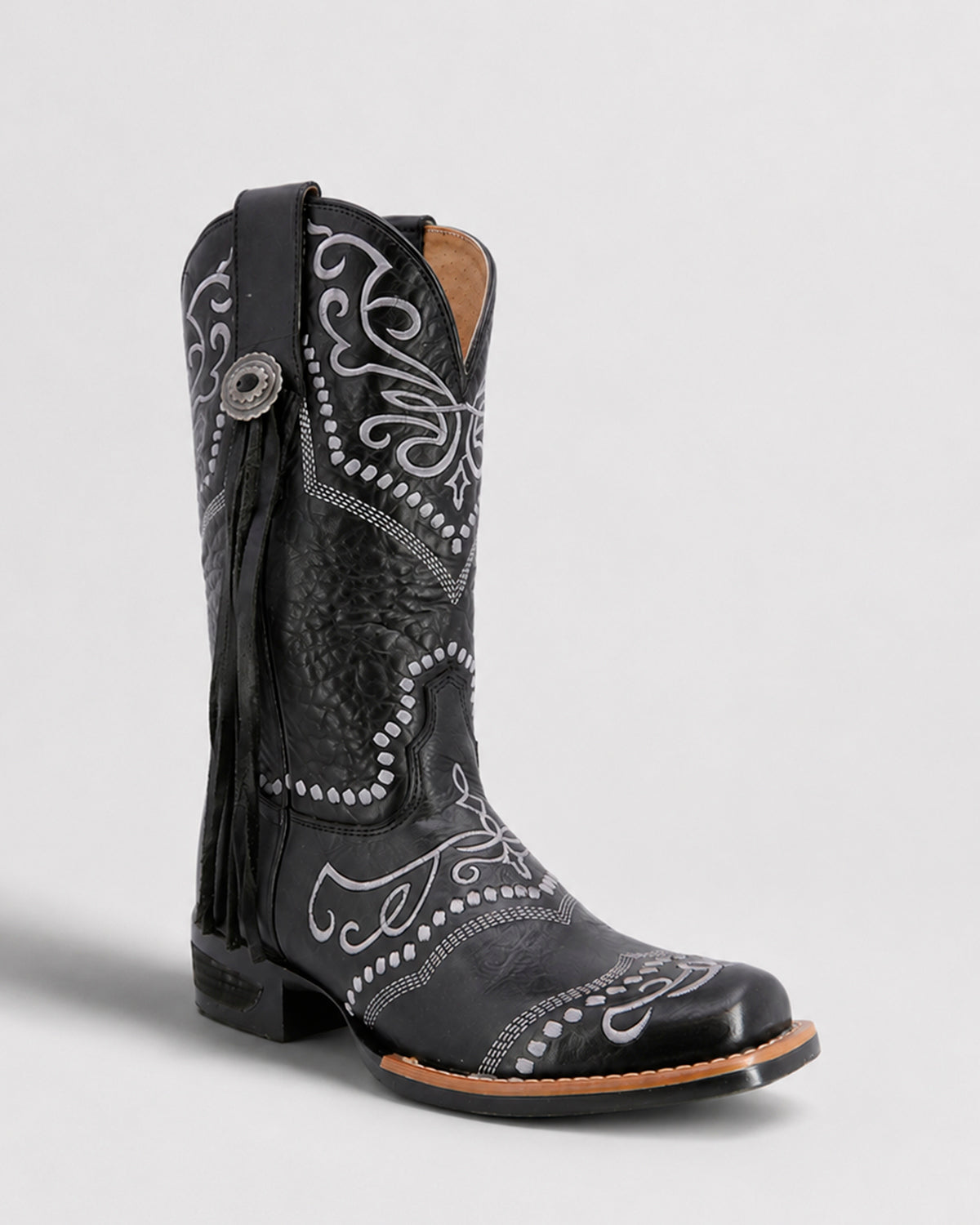 Bota Vaquera Piel 36443 Negro