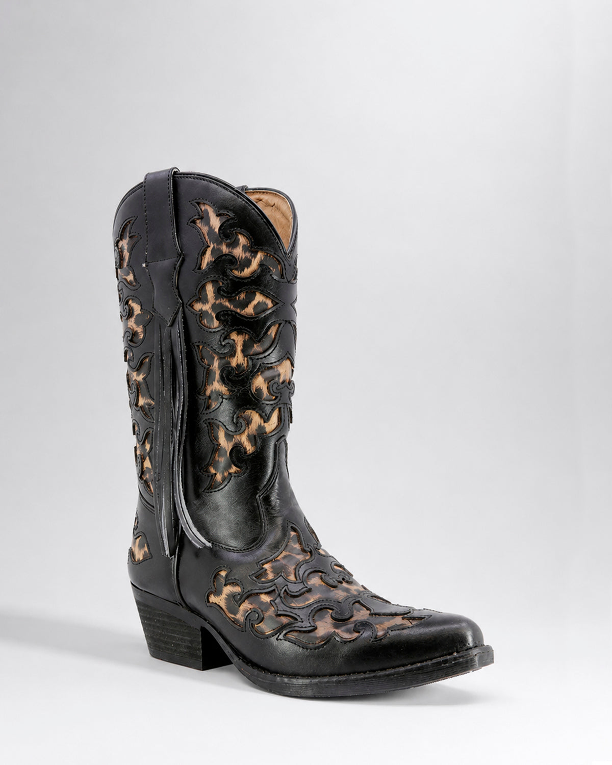 Bota Vaquera Piel 36421 Negro
