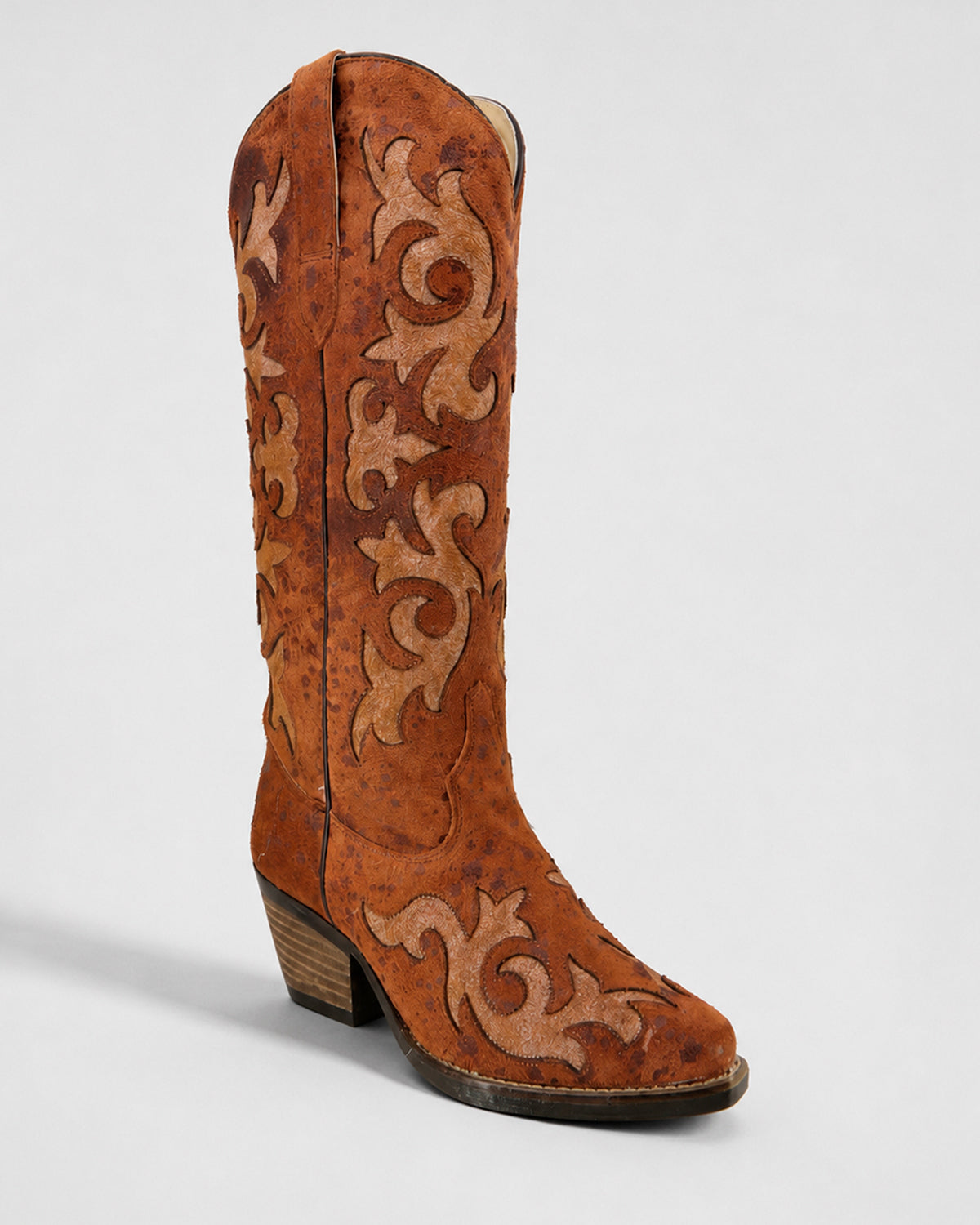 Bota Vaquera de Piel Mujer Bordado a mano Western Texaban