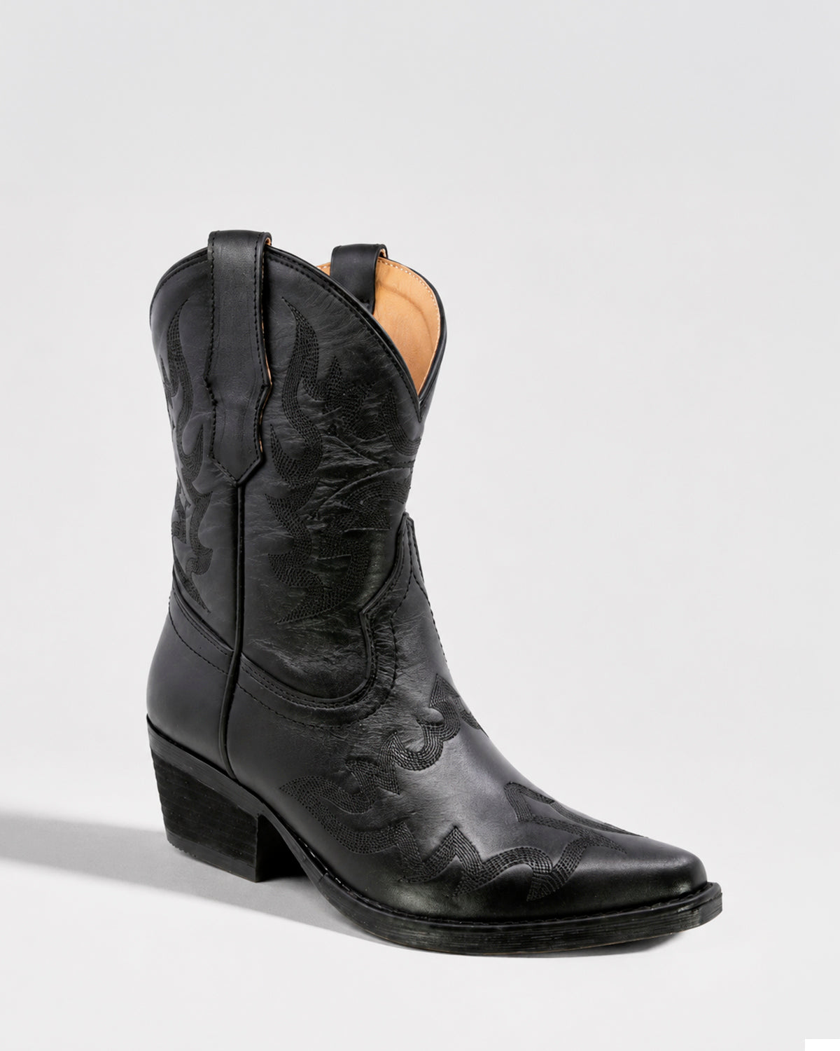 Bota Vaquera Piel 36197 Negro