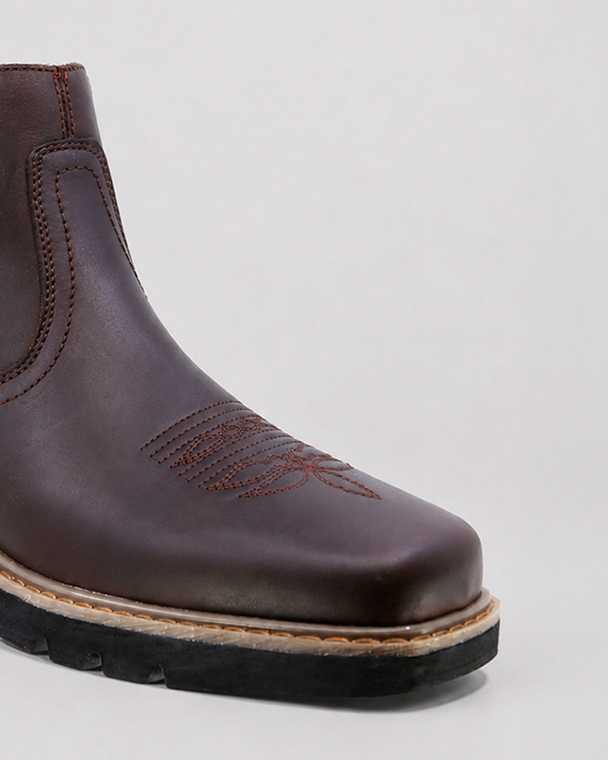 Botin Vaquera Piel Hombre Trabajo Resistente Cowboy Texaban