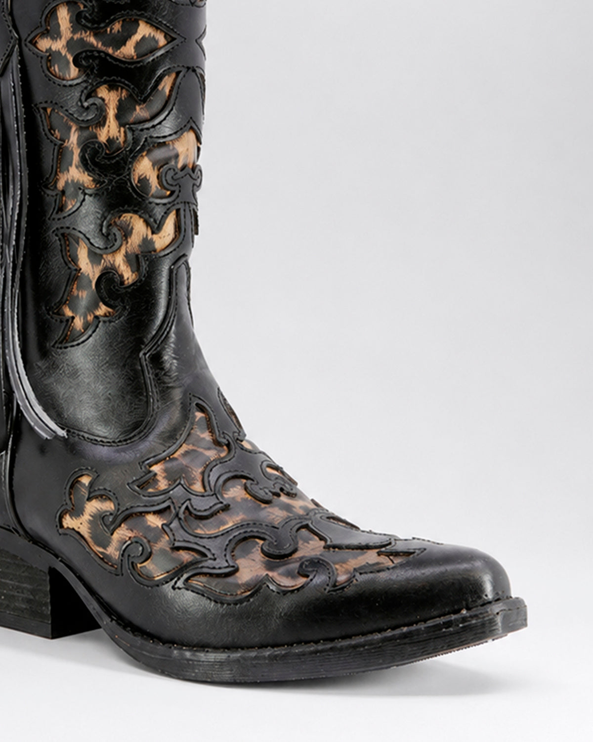 Bota Vaquera Piel 36421 Negro
