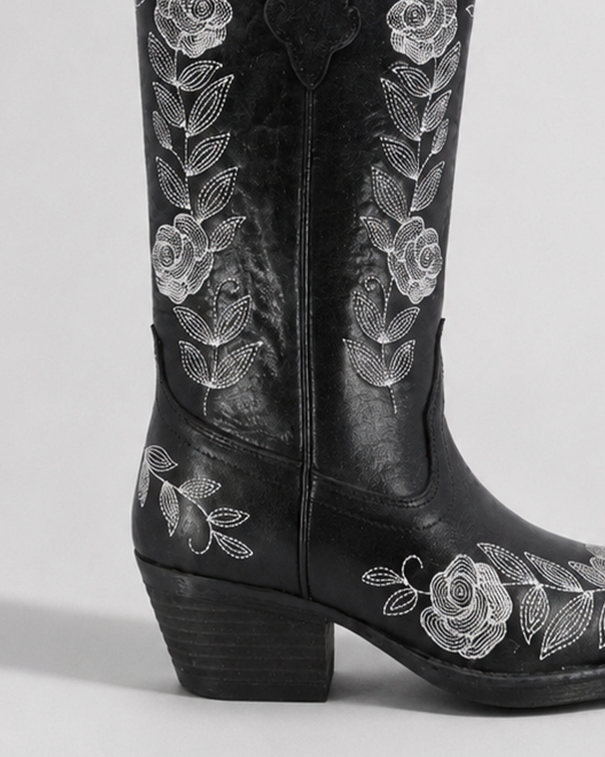 Bota Vaquera Piel 36425 Negra