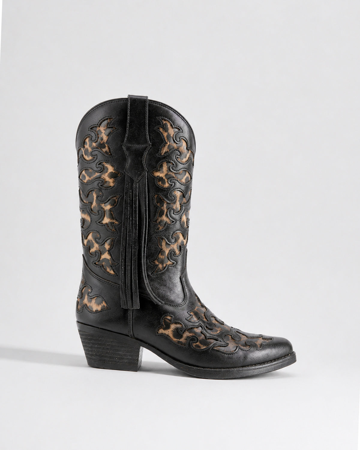 Bota Vaquera Piel 36421 Negro