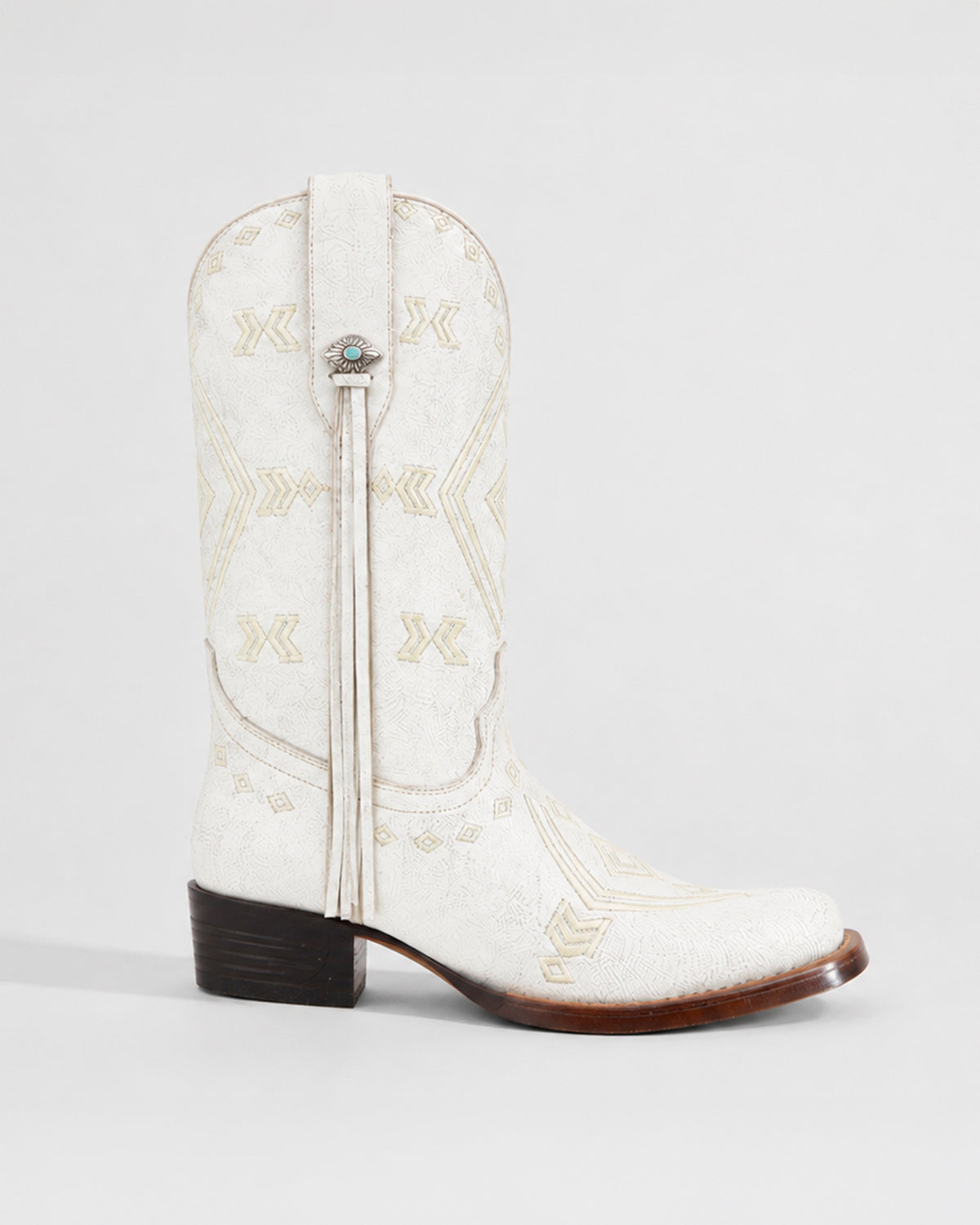 Bota Vaquera Piel 36444 Blanco