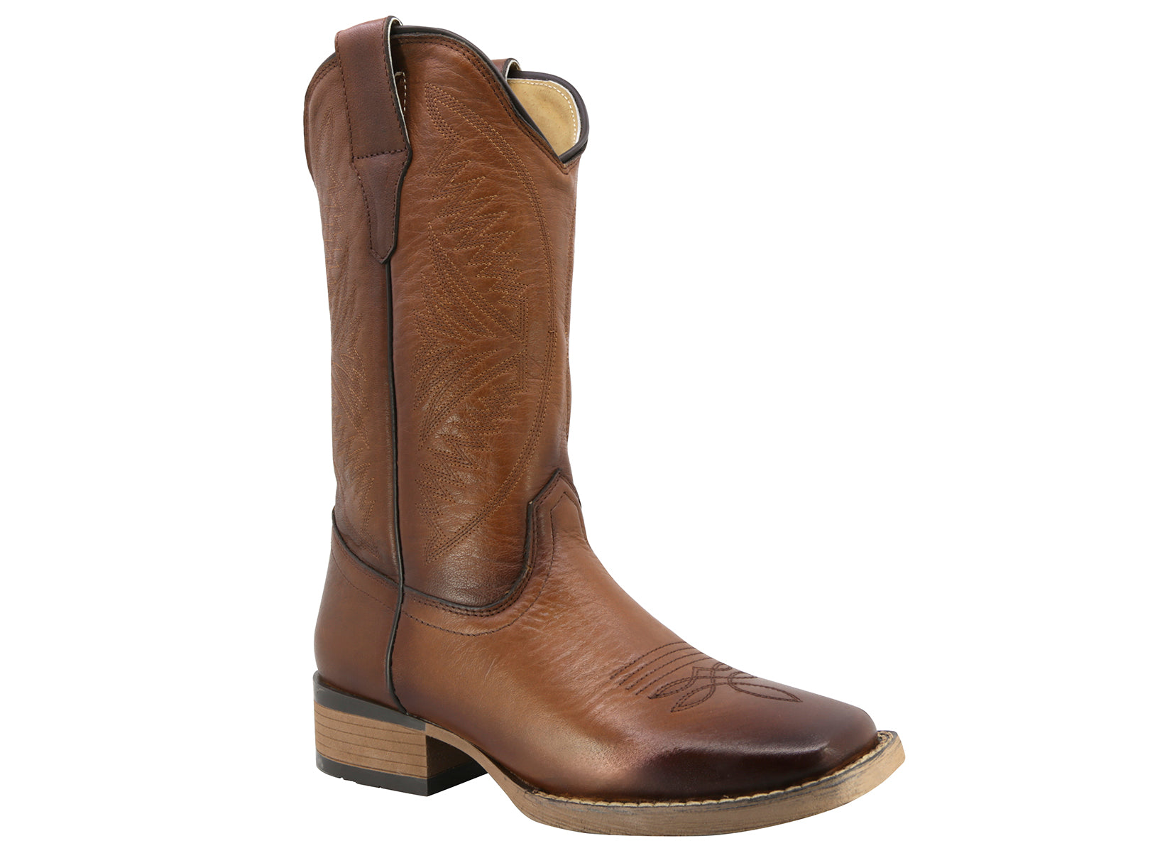 Bota Cowboy de Piel Texaban Texana 36210 Ocre para Mujer