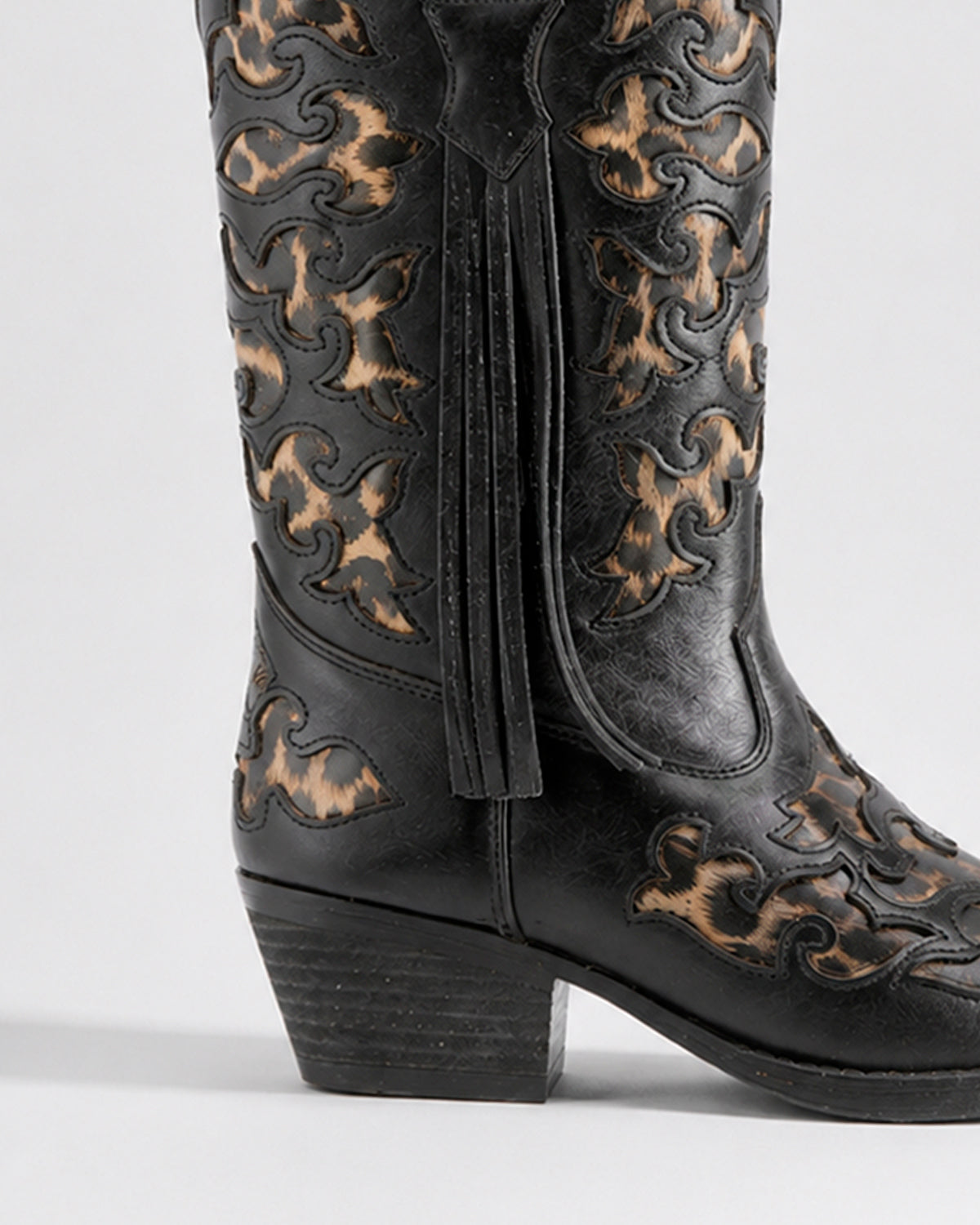 Bota Vaquera Piel 36421 Negro