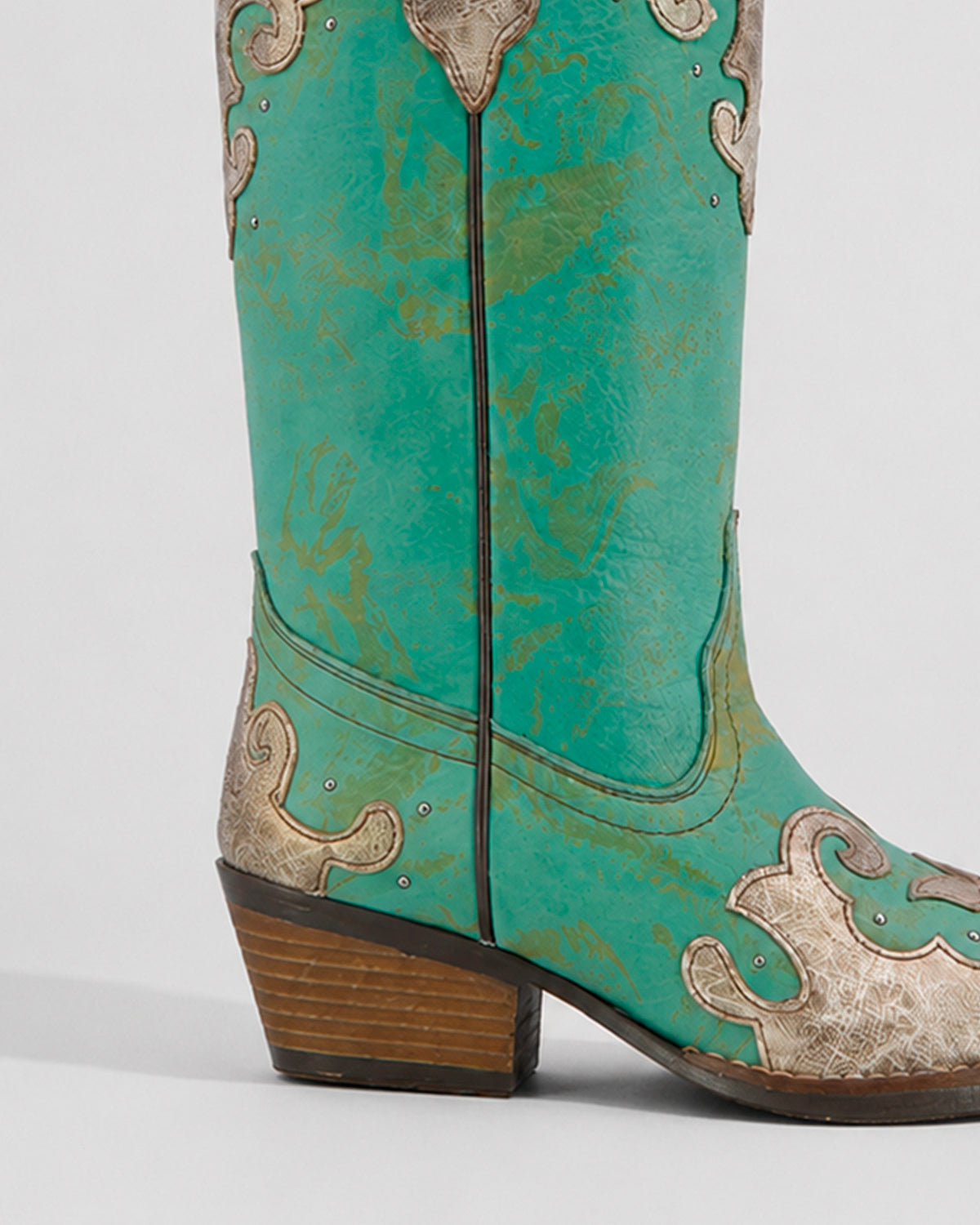 Bota Vaquera Piel 36423 Turqueza