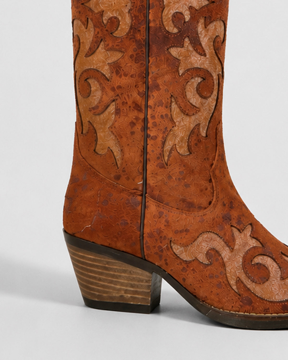 Bota Vaquera de Piel Mujer Bordado a mano Western Texaban