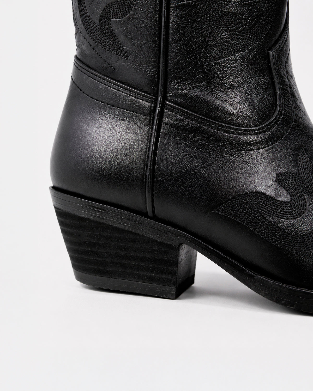 Bota Vaquera Piel 36197 Negro