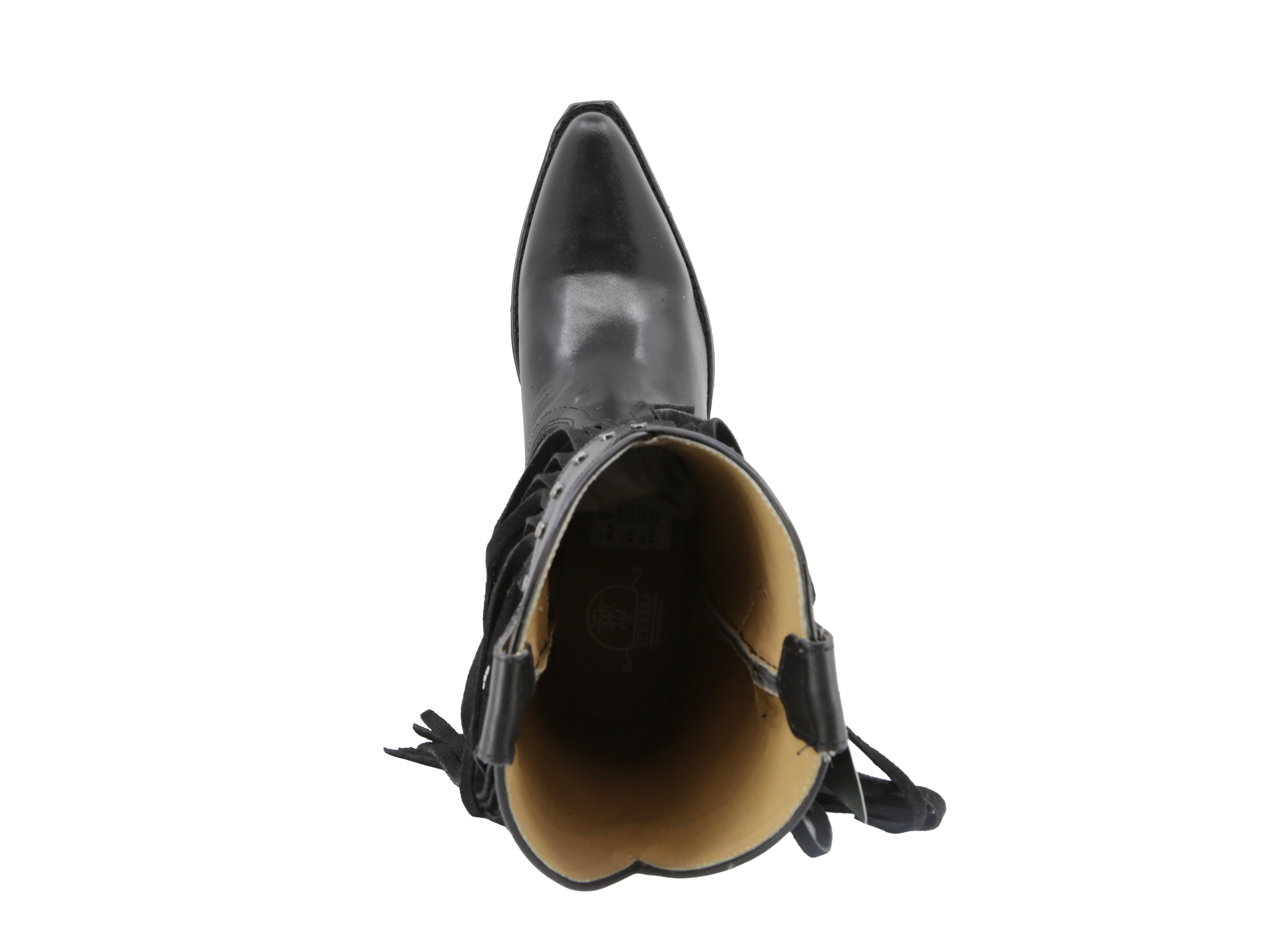 Bota con flecos Vaquera Texaban Eleonora 36422 Negra