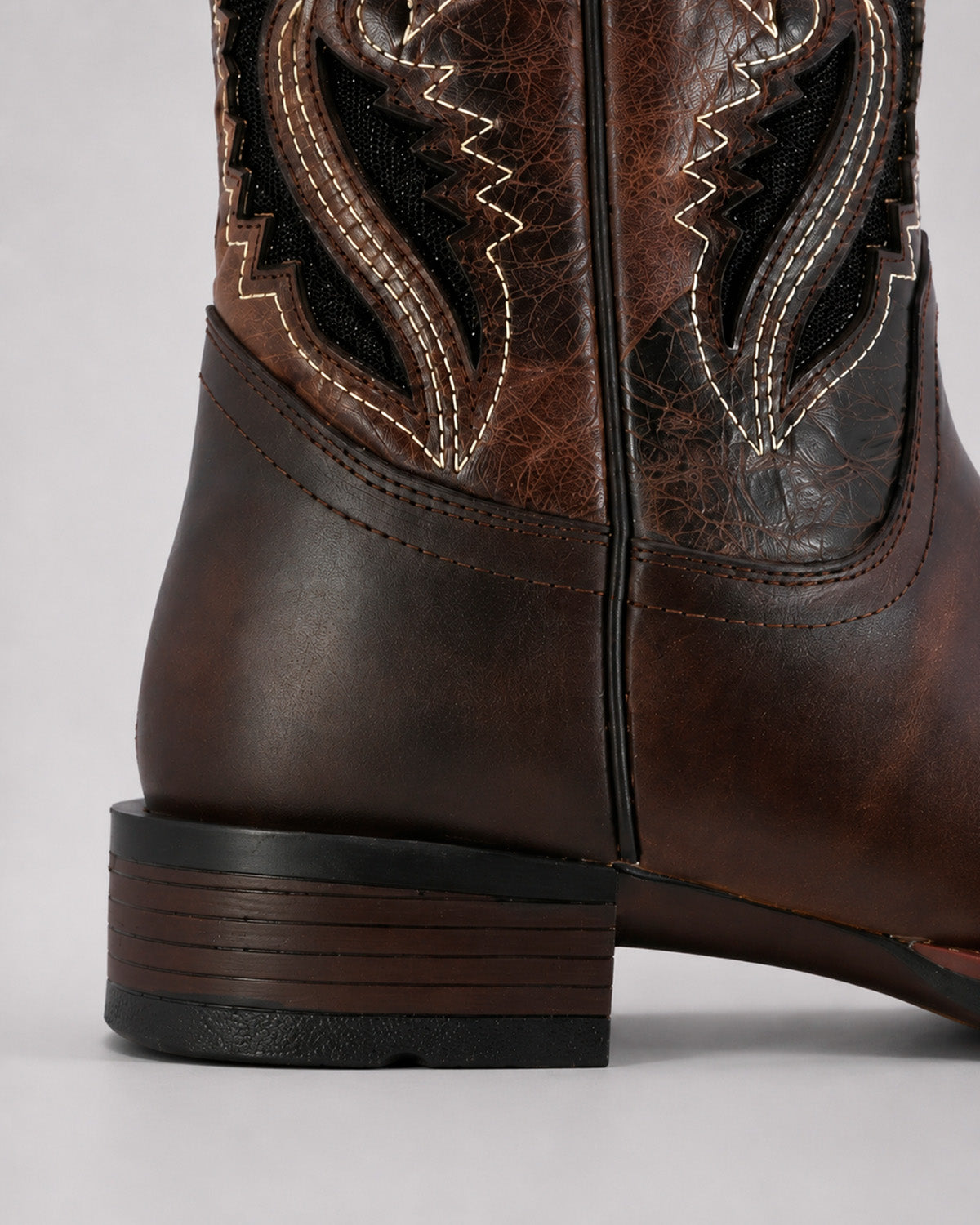 Bota Vaquera Piel Hombre Western Cowboy Rodeo Alamo Texaban