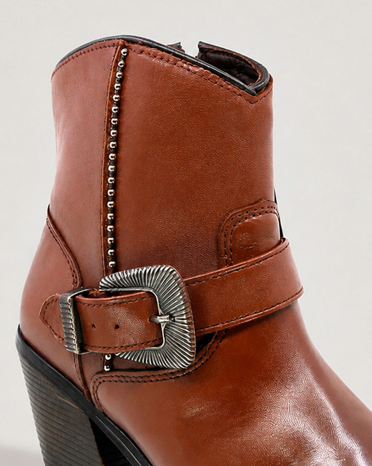 Botin Vaquero Mujer Piel Western Cowboy Casual Alba Texaban