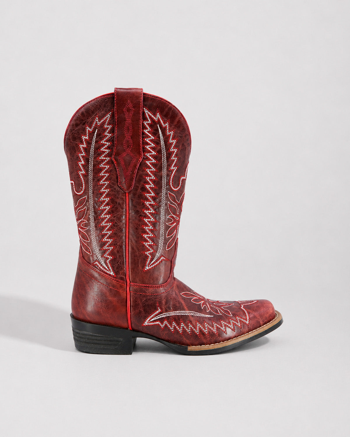 Bota Vaquera Piel 36442 Roja