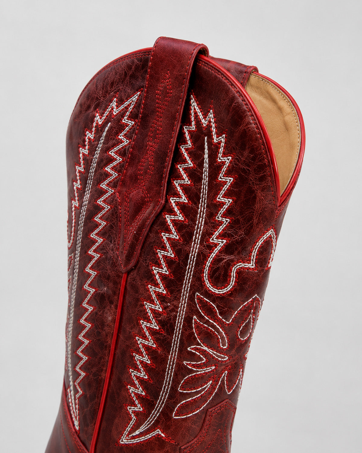 Bota Vaquera Piel 36442 Roja