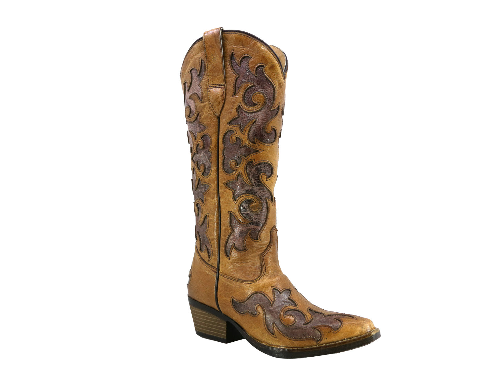 Bota Vaquera de Piel Mujer Bordado a mano Western Texaban