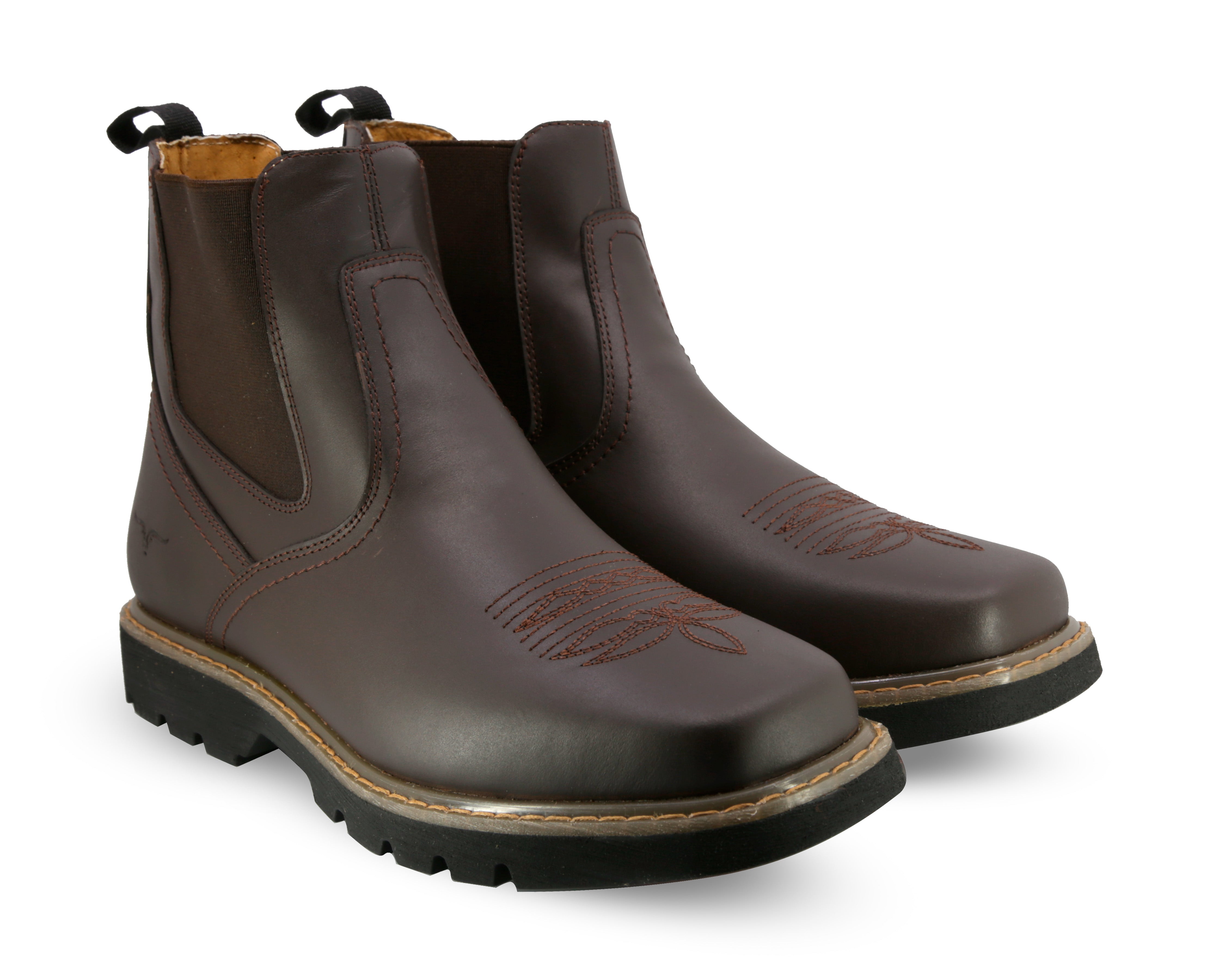 Botin Vaquera Piel Hombre Trabajo Resistente Cowboy Texaban