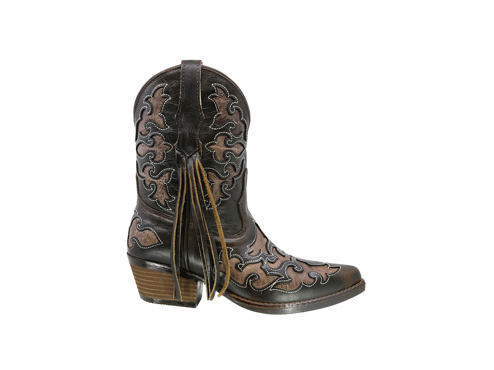Bota Vaquera de Piel Mujer Barbas Rodeo Western Texaban