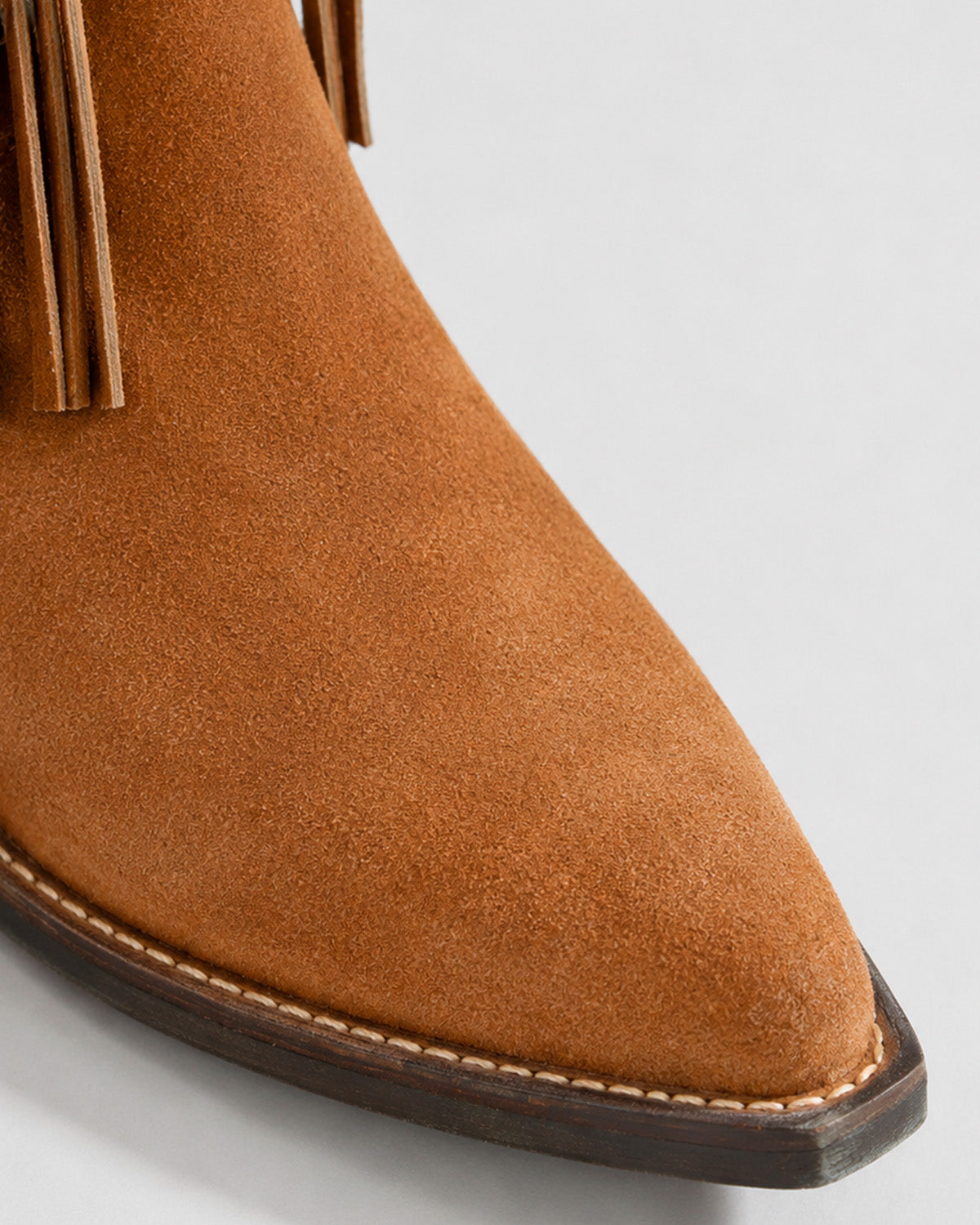Bota Vaquera Piel Gamuza Mujer Barbas Western Rodeo Texaban