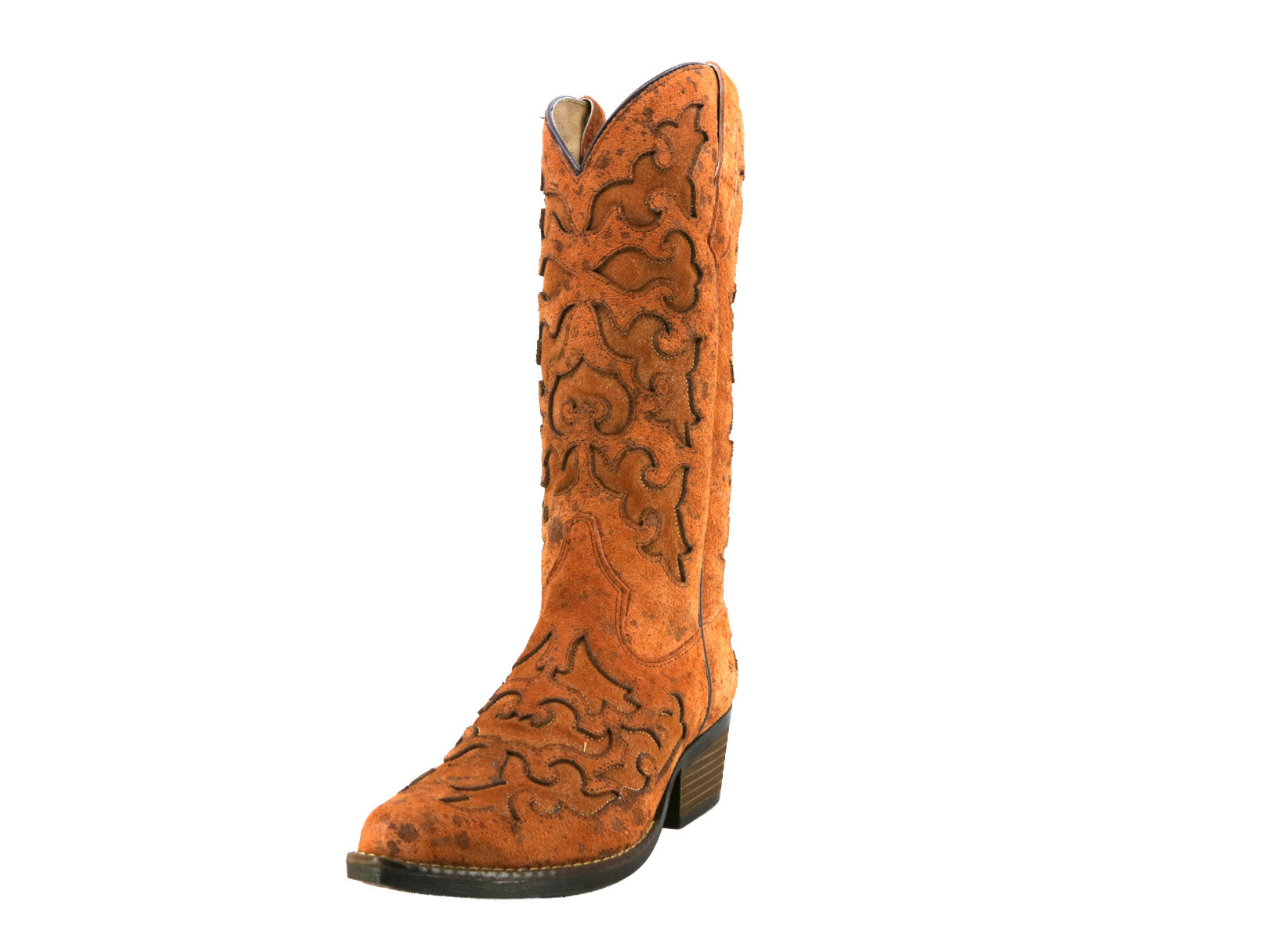 Bota Vaquera Texaban Eleonora 36199 Color Orange para Mujer