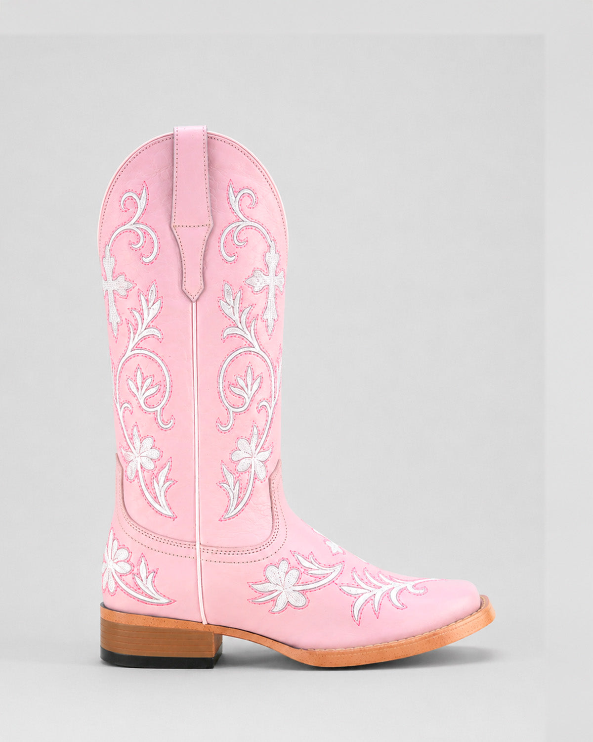 Bota Vaquera Piel 36400 Rosa