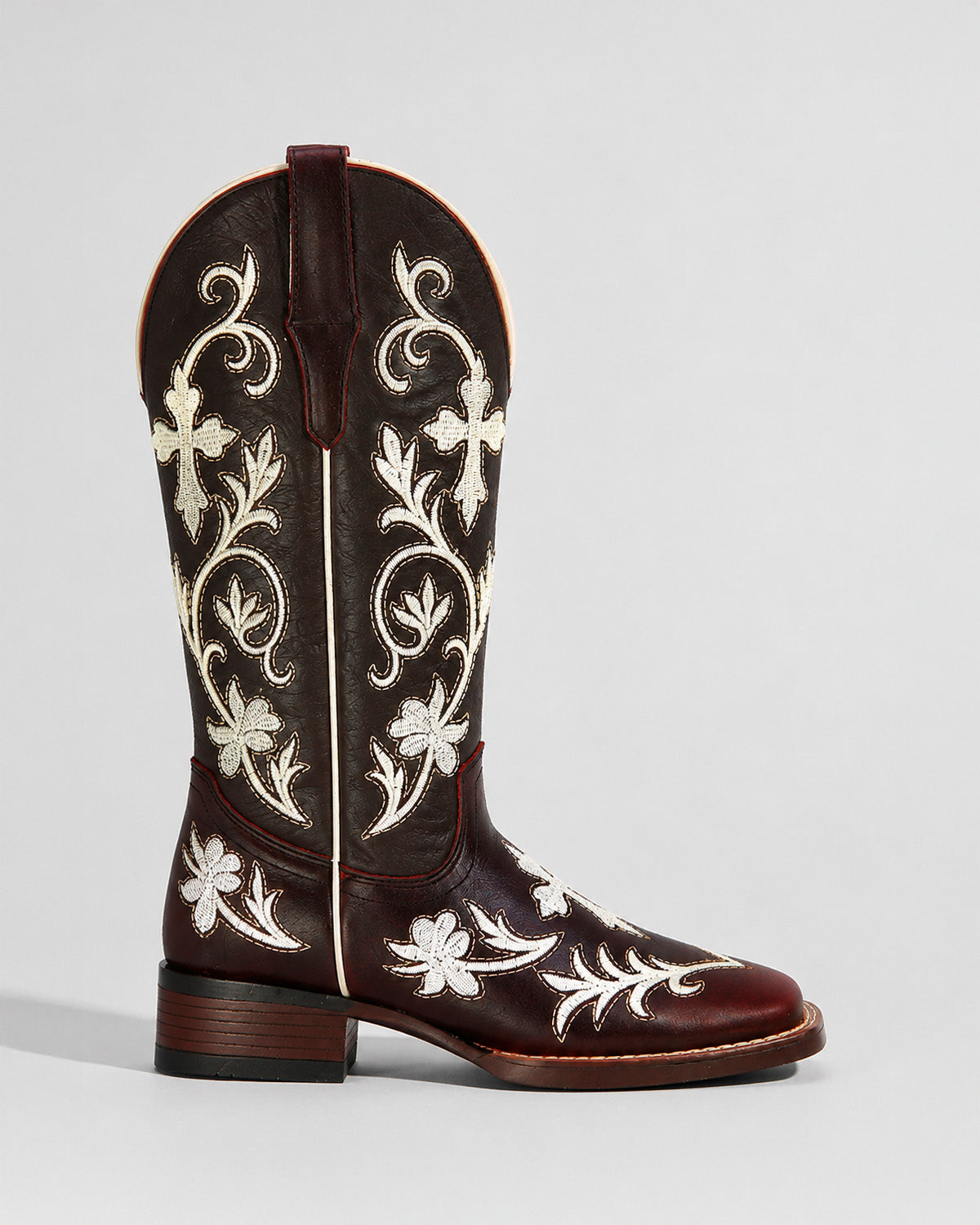 Bota Vaquera Piel 36400 Rojo