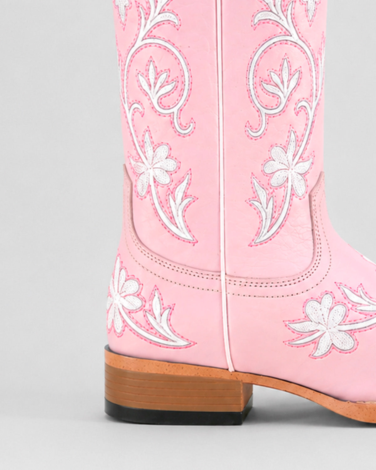 Bota Vaquera Piel 36400 Rosa