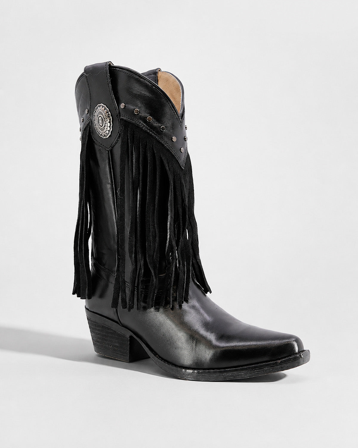 Bota Vaquera Piel Gamuza Mujer Barbas Western Rodeo Texaban