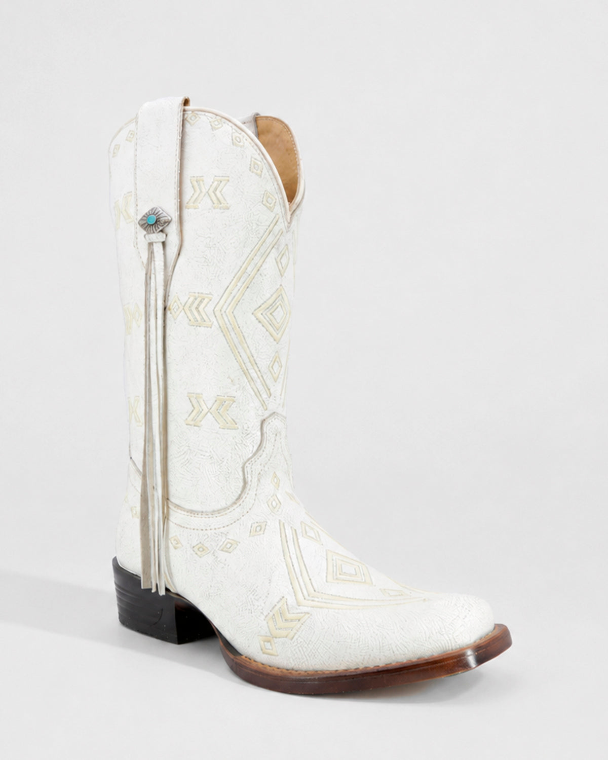 Bota Vaquera Piel 36444 Blanco