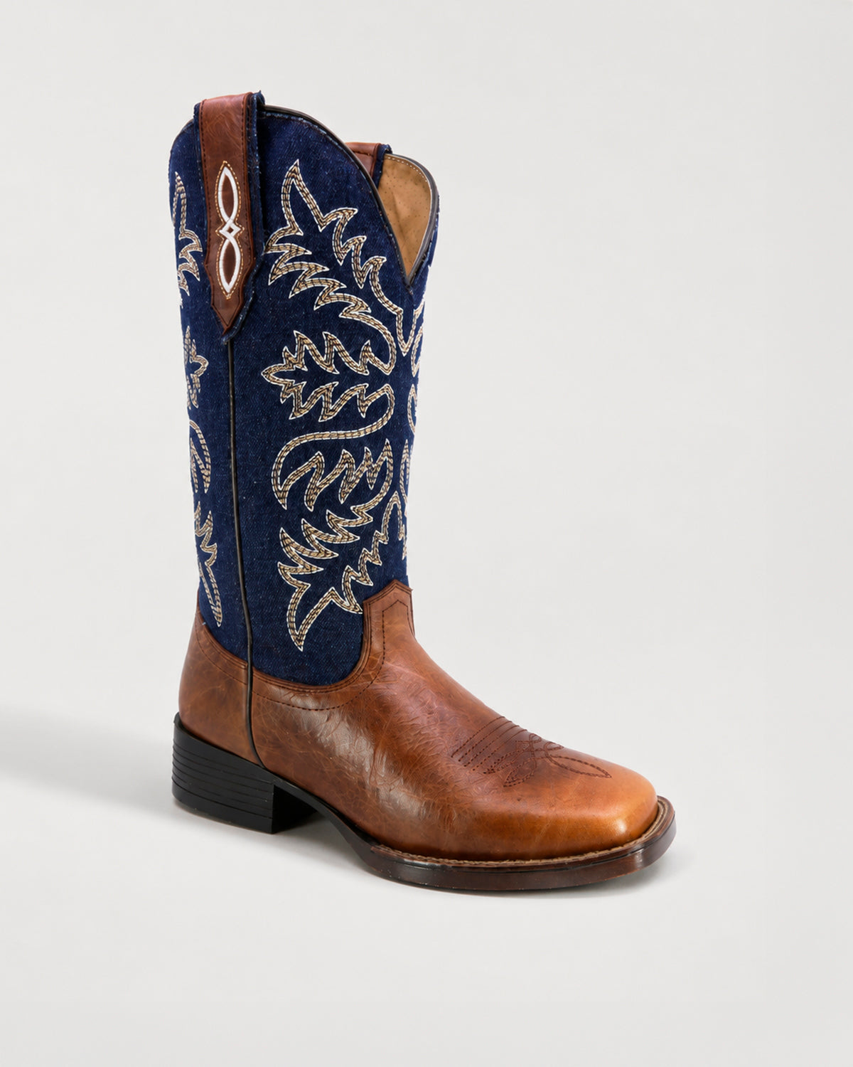Bota Vaquera Piel 36403 Mezclilla