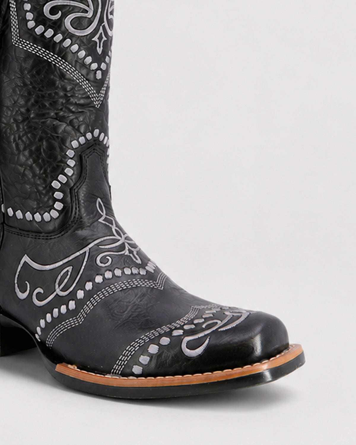 Bota Vaquera Piel 36443 Negro