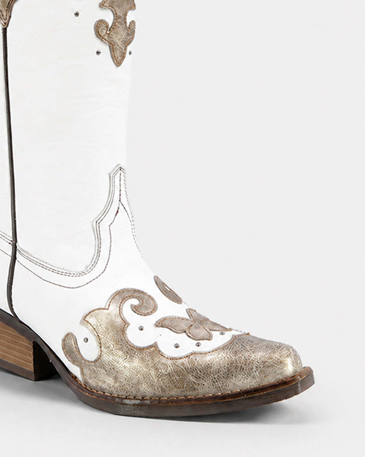 Bota Vaquera Piel 36423 Blanco