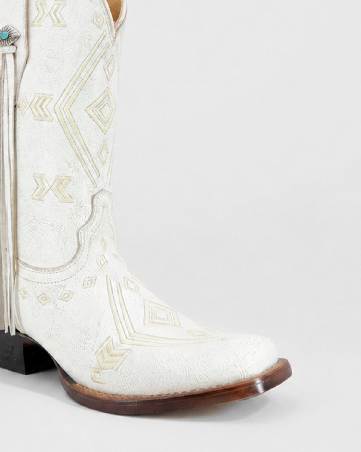 Bota Vaquera Piel 36444 Blanco