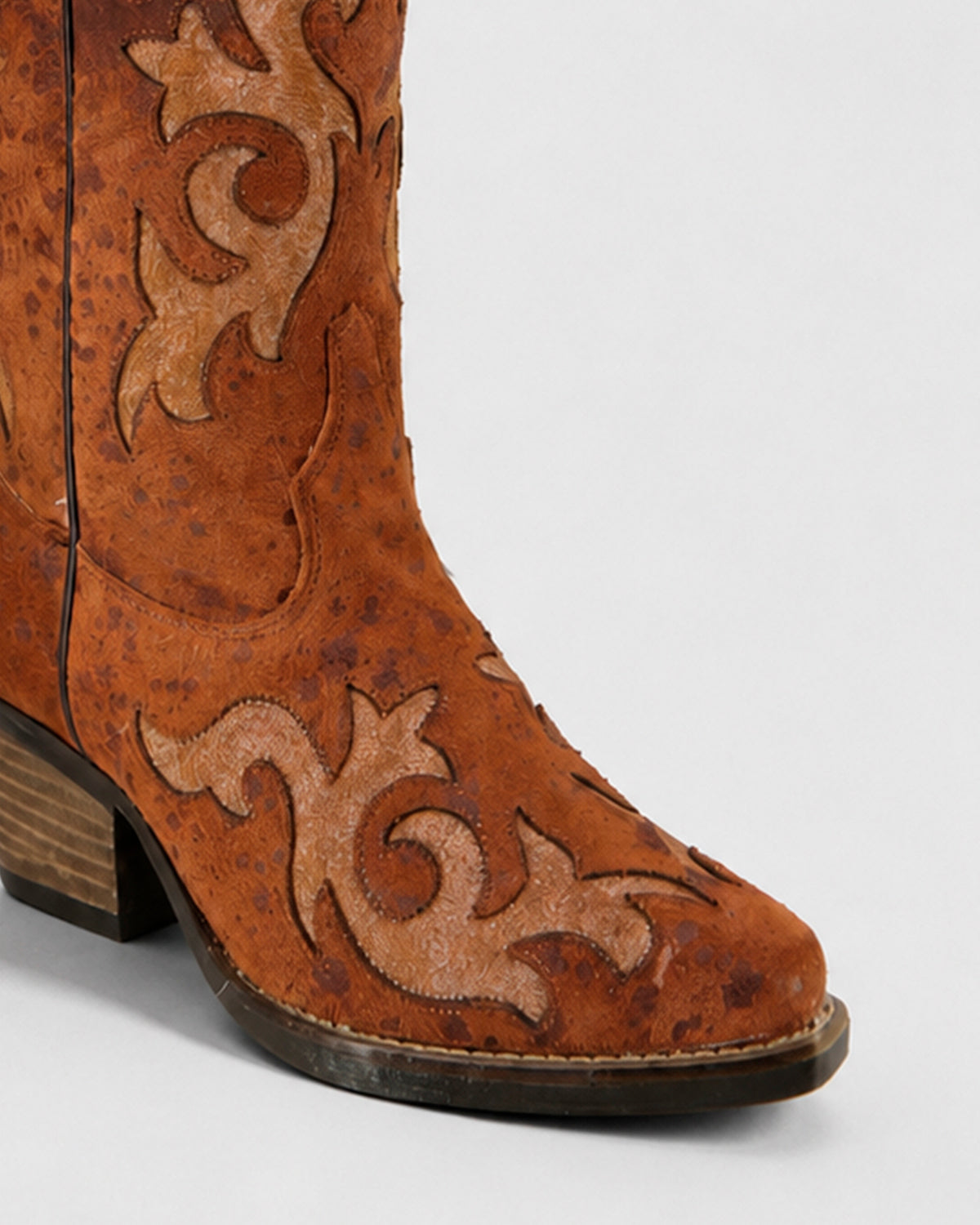 Bota Vaquera de Piel Mujer Bordado a mano Western Texaban