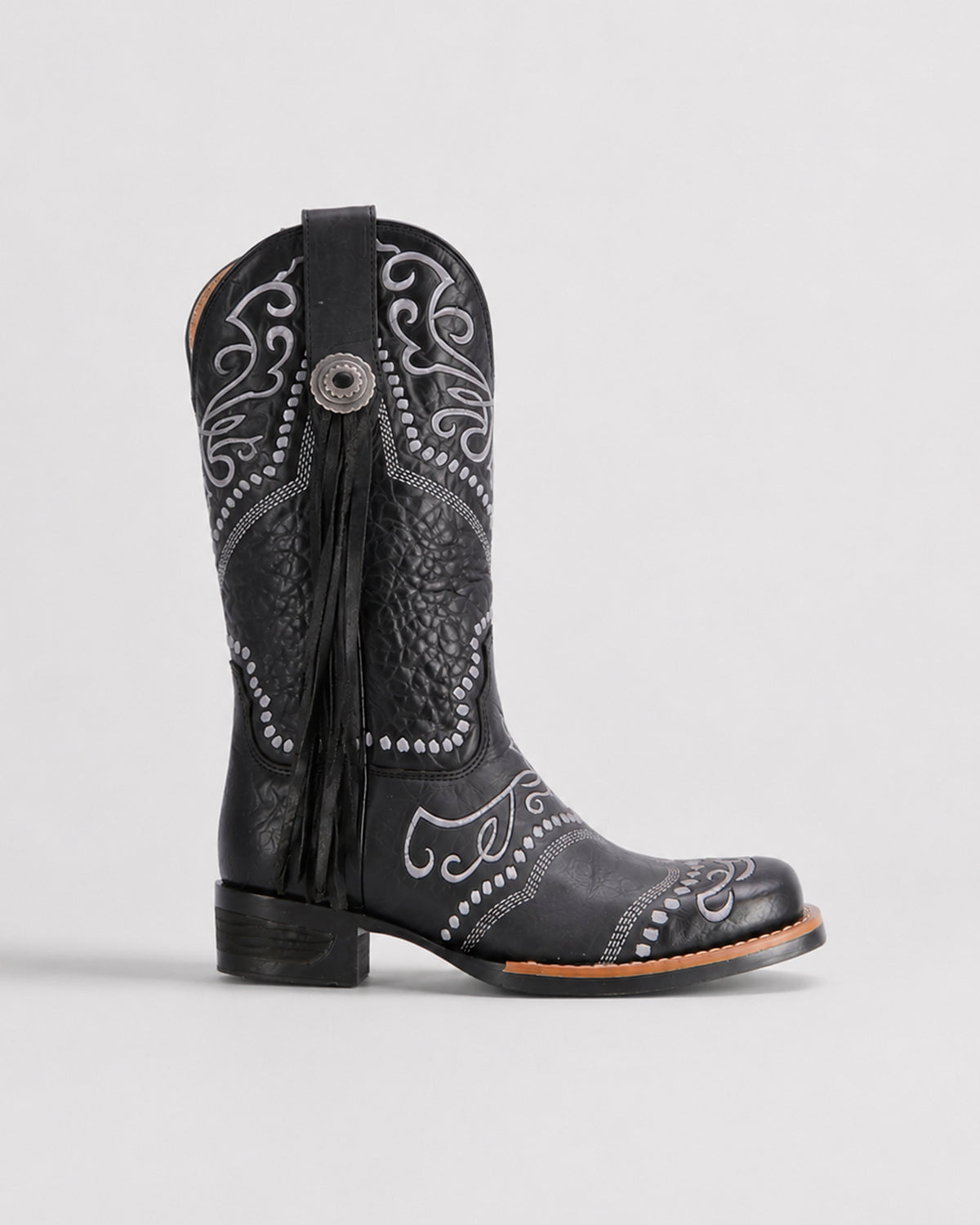 Bota Vaquera Piel 36443 Negro