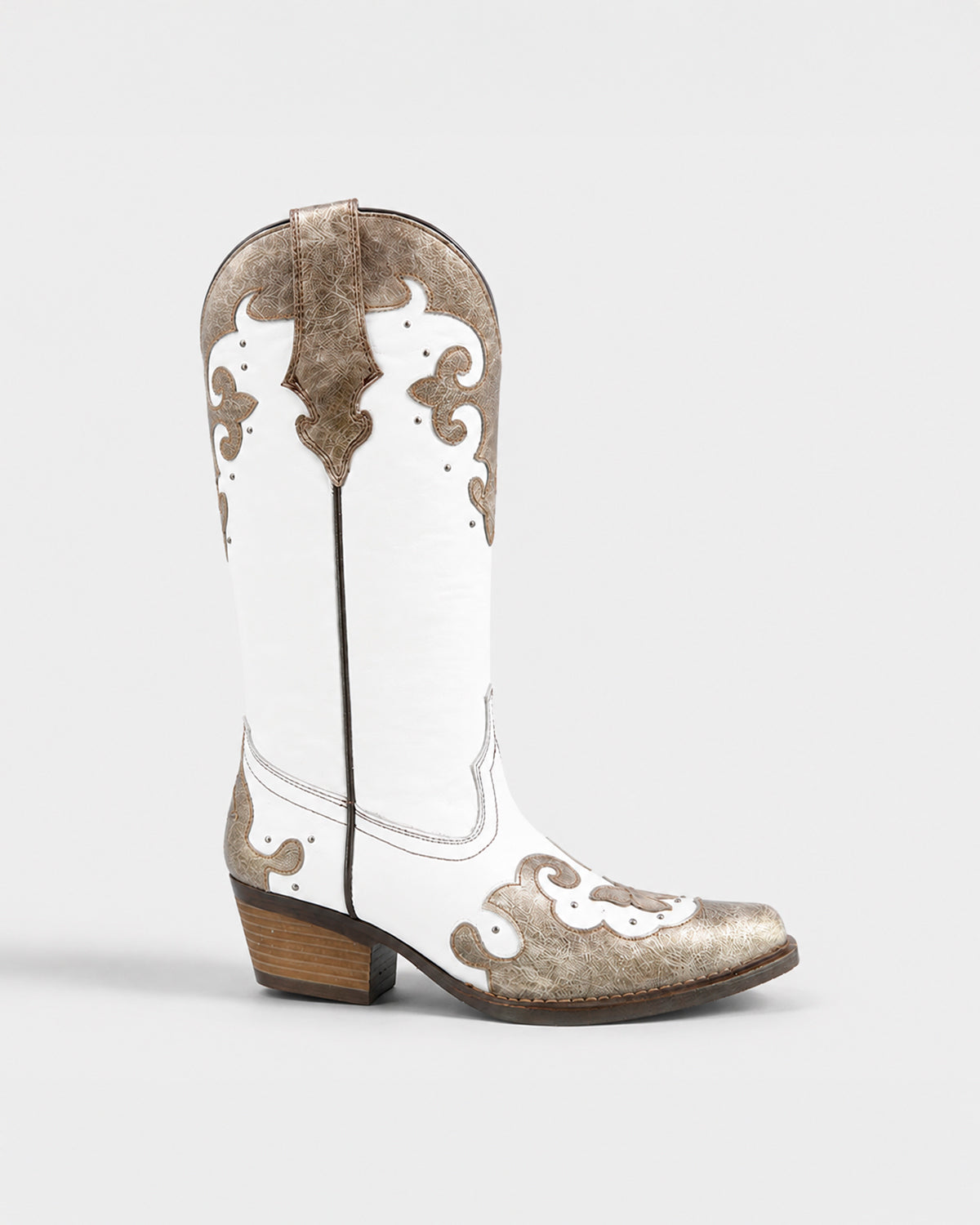 Bota Vaquera Piel 36423 Blanco