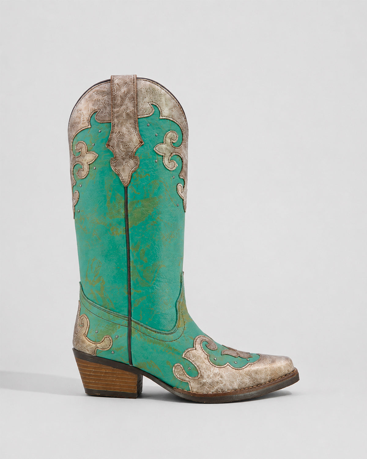 Bota Vaquera Piel 36423 Turqueza