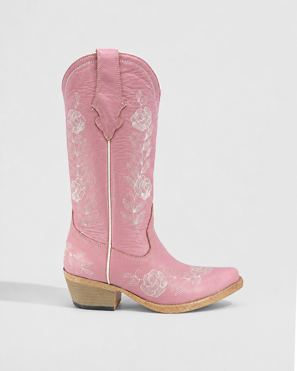 Bota Vaquera Piel 36425 Rosa