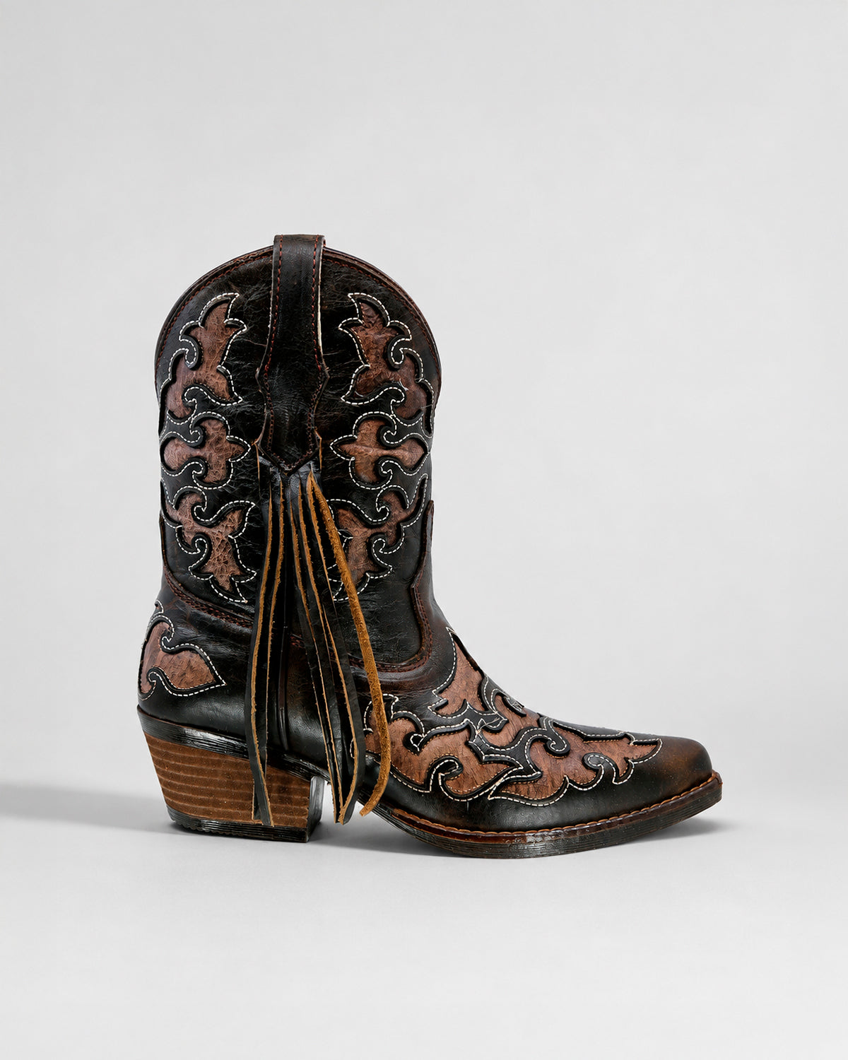 Bota Vaquera Piel 36196 Negro