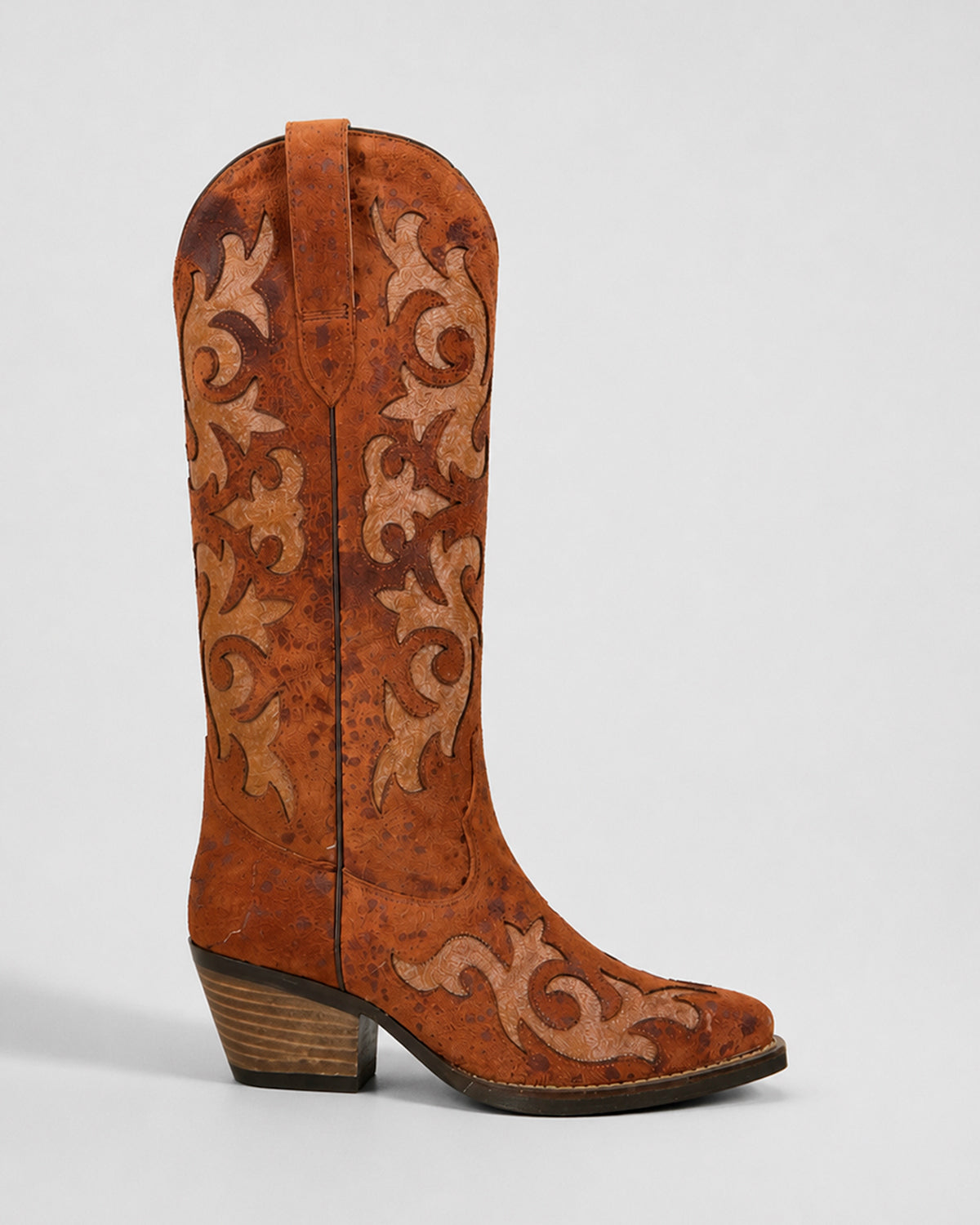 Bota Vaquera de Piel Mujer Bordado a mano Western Texaban