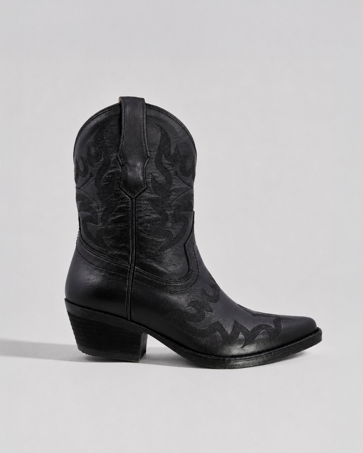 Bota Vaquera Piel 36197 Negro