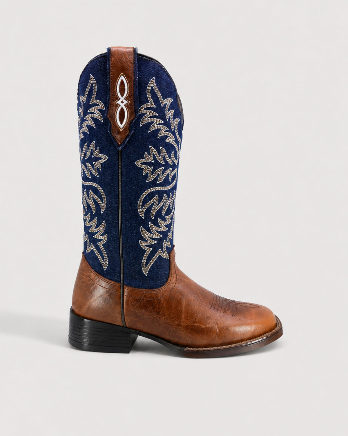 Bota Vaquera Piel 36403 Mezclilla
