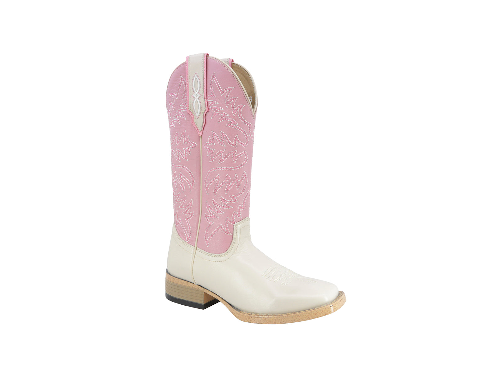 Bota Vaquera Texaban Texana 36403 Color Rosa y Blanco para Dama