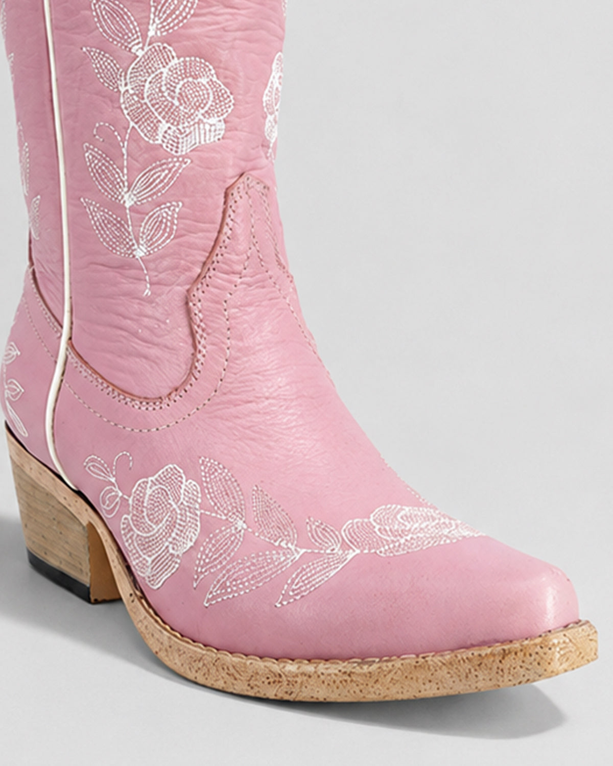 Bota Vaquera Piel 36425 Rosa