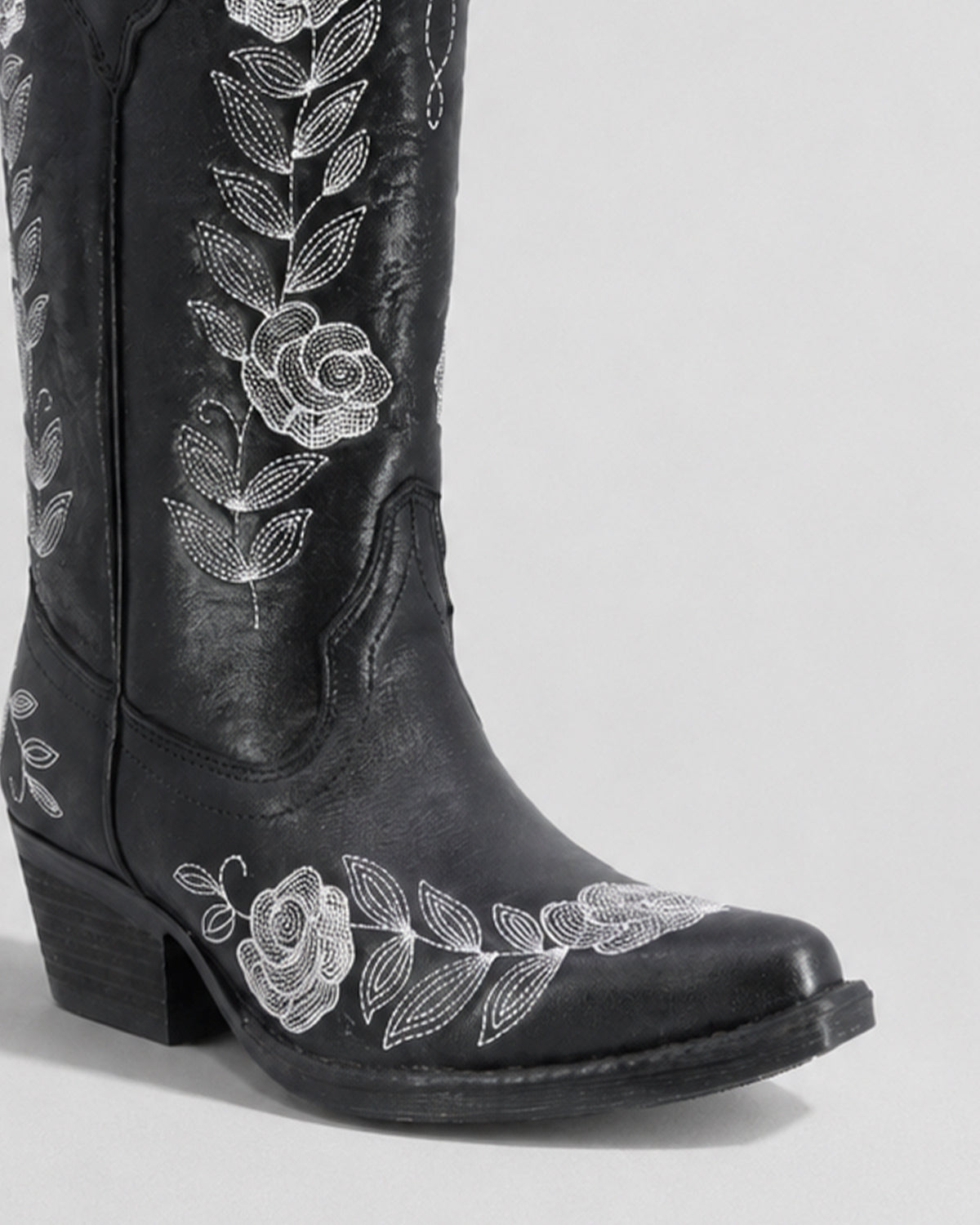 Bota Vaquera Piel 36425 Negra