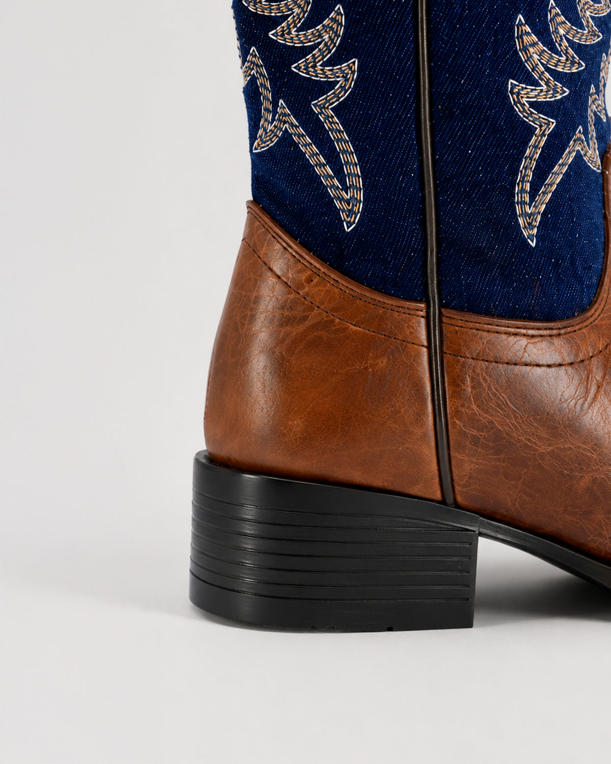 Bota Vaquera Piel 36403 Mezclilla