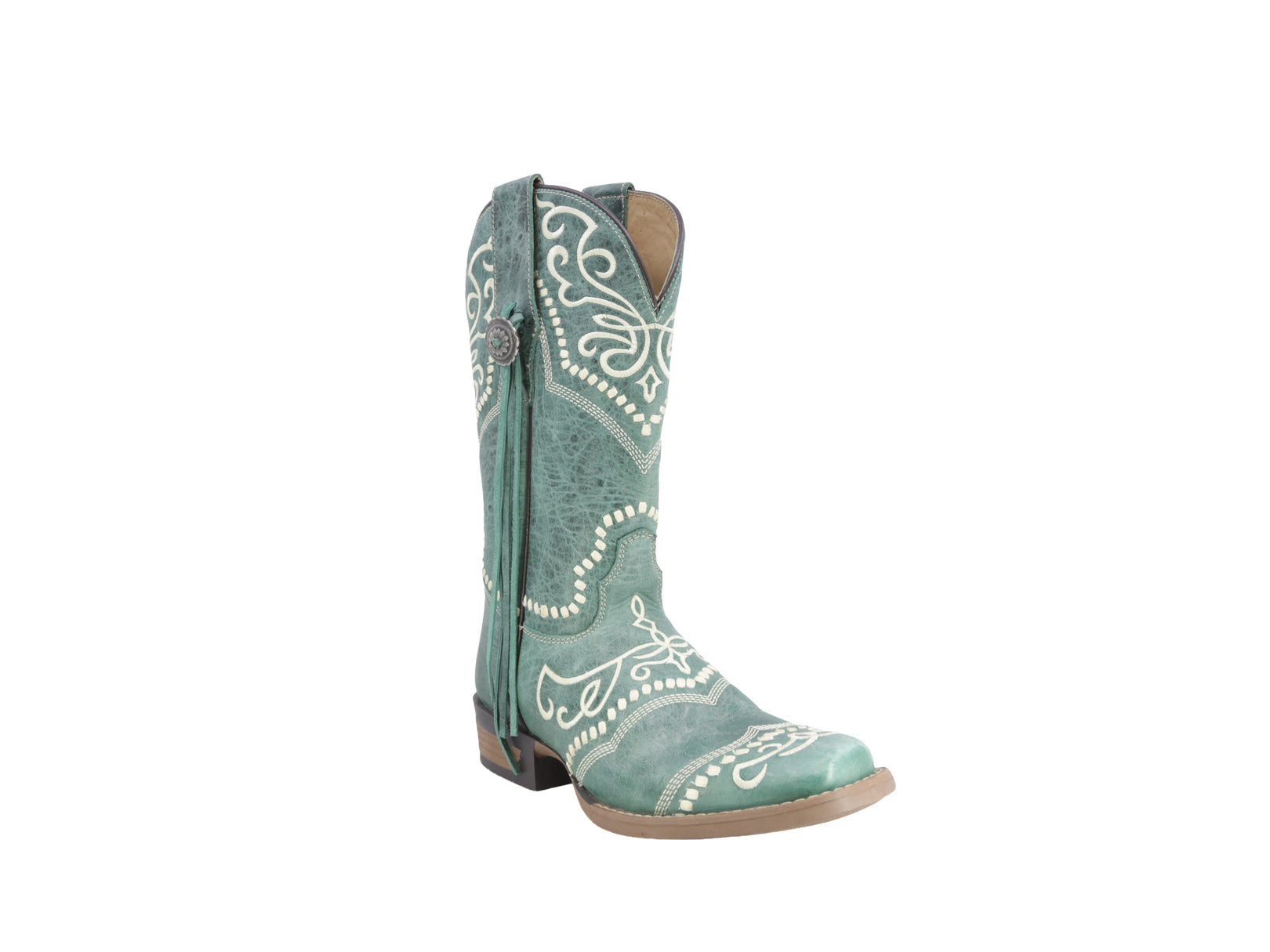 Bota Vaquera de Piel Ranchera Mujer Barbas Artesanal Texaban