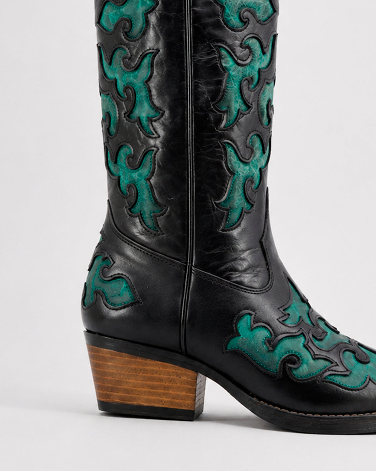 Bota Vaquera Piel 36199 Negro
